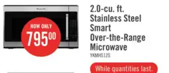 The Brick KitchenAid 2 Cu. Ft. Over-the-Range Microwave with 950 Watts Cooking - Stainless Steel - YKMHS120ES offer