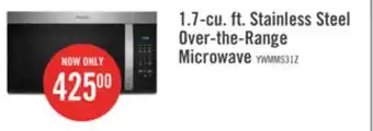 The Brick Whirlpool 1.7 Cu. Ft. Over-the-Range Microwave - Fingerprint Resistant Stainless Steel - YWMMS3130RZ offer