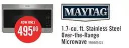 The Brick Maytag 1.7 Cu. Ft. Over-the-Range Microwave with 900 Watts Cooking - Stainless Steel - YMMMS4230PZ offer