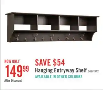 The Brick Hanging Entryway Shelf - Espresso offer