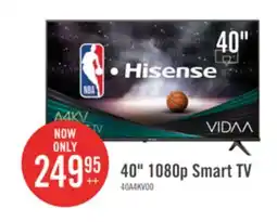 The Brick HISENSE 40 1080p HD Full Array LCD 60Hz VIDAA Smart TV (40A4KV) offer