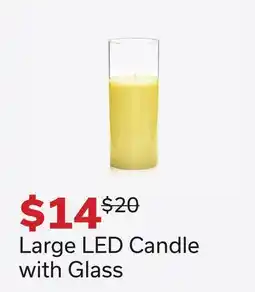 Dot Furniture Large LED Candle with Glass offer