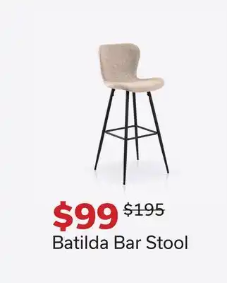 Dot Furniture Batilda Bar Stool offer