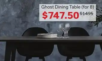 Dot Furniture Ghost Dining Table offer