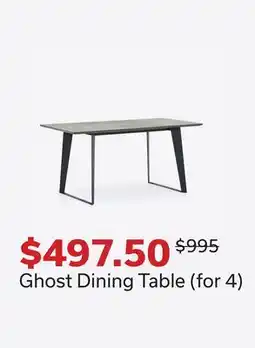 Dot Furniture Ghost Dining Table offer