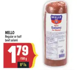 Marché Adonis MELLO Regular or half beef salami offer