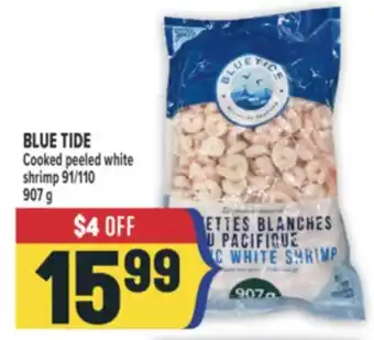 Marché Adonis BLUE TIDE COOKED PEELED WHITE SHRIMP 91/110 offer