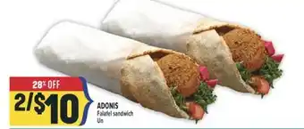 Marché Adonis ADONIS Falafel sandwich offer