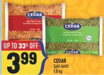 Marché Adonis CEDAR Split lentil offer