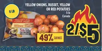 Marché Adonis YELLOW ONIONS, RUSSET, YELLOW OR RED POTATOES offer