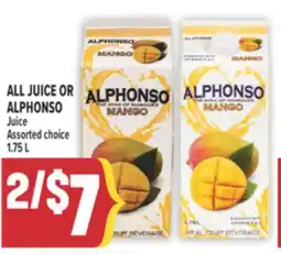 Marché Adonis ALL JUICE OR ALPHONSO JUICE offer