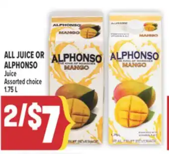 Marché Adonis ALL JUICE OR ALPHONSO JUICE offer