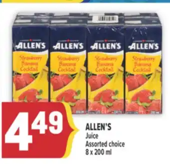 Marché Adonis ALLEN'S Juice offer