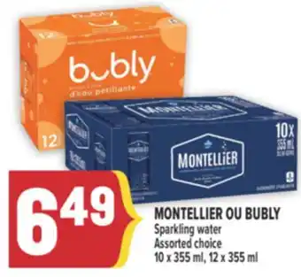 Marché Adonis MONTELLIER OU BUBLY SPARKLING WATER offer