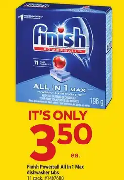 Giant Tiger Finish Powerball All In 1 Max dishwasher tabs offer