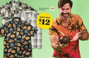 Giant Tiger resort shirt offer