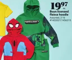 Giant Tiger Boys licensed fleece hoodie offer