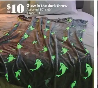 Giant Tiger Glow in the dark throw offer