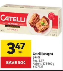 Giant Tiger Catelli Lasagna Pasta offer