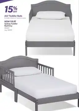 Babies 'R' Us Sydney Toddler Bed Grey offer