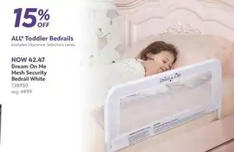 Babies 'R' Us Dream On Me Mesh Security Bedrail White offer