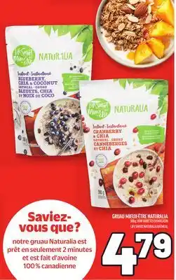 Metro GRUAU MIEUX-ÊTRE NATURALIA | LIFE SMART NATURALIA OATMEAL offer