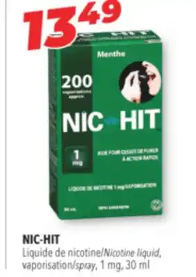 Familiprix NIC-HIT Nicotine liquid, spray, 1 mg, 30 ml offer