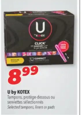 Familiprix U by Kotex Click with Comfortflex compact unscented tampons regular 32un offer