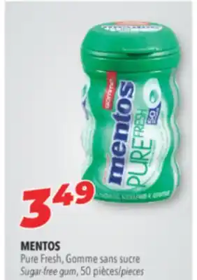 Familiprix MENTOS Pure Fresh Sugar-free gum pieces offer