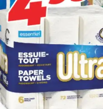 Familiprix ESSENTIEL Ultra Paper towels, 6 rolls offer