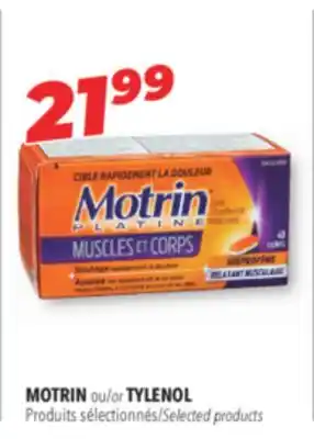 Familiprix MOTRIN or TYLENOL Selected products offer