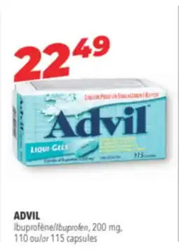 Familiprix Advil Liqui-Gels ibuprofen capsules 115un offer