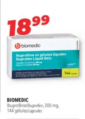 Familiprix Biomedic ibuprofen 200mg liquid gels 144un offer