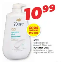 Familiprix DOVE Body wash, 905 ml or DOVE MEN CARE Body and face wash, 950 ml offer