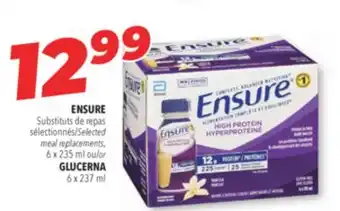 Familiprix ENSURE Selected meal replacements, 6 x 235 ml or GLUCERNA, 6 x 237 ml offer