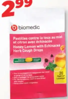 Familiprix BIOMEDIC Cough lozenges offer