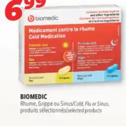 Familiprix Biomedic Cold, Flu or Sinus, selected products offer