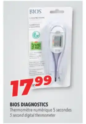 Familiprix BIOS DIAGNOSTICS 5 second digital thermometer offer