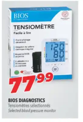 Familiprix BIOS DIAGNOSTICS Selected blood pressure monitor offer