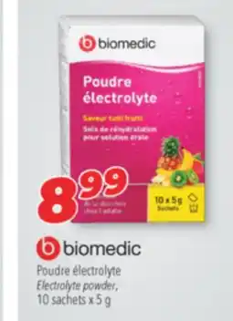 Familiprix BIOMEDIC Electrolyte powder, 10 sachets x 5 g offer