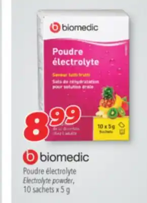 Familiprix BIOMEDIC Electrolyte powder, 10 sachets x 5 g offer