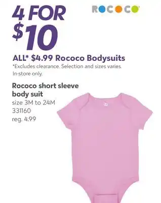 Babies 'R' Us Rococo short sleeve body suit offer