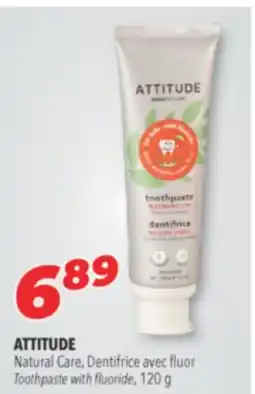 Familiprix ATTITUDE Toothpaste with fluoride, 120 g offer