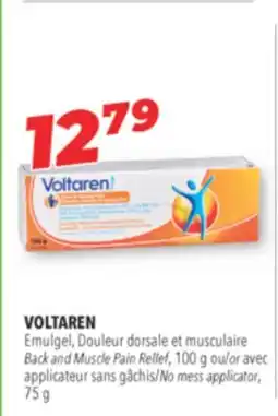 Familiprix VOLTAREN, Back and Muscle Pain Rellef, 100 g or No mess applicator, 75 g offer