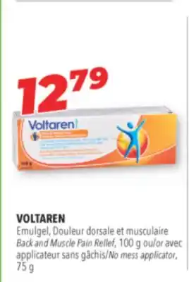 Familiprix VOLTAREN, Back and Muscle Pain Rellef, 100 g or No mess applicator, 75 g offer