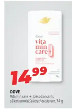 Familiprix DOVE Vitamin care + Selected deodorant offer