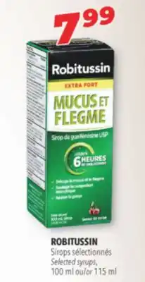 Familiprix ROBITUSSIN, Sirops sélectionnés/Selected syrups, 100 ml ou/or 115 ml offer