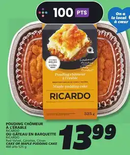 IGA RICARDO CAKE OR MAPLE PUDDING CAKE offer