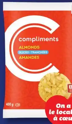 IGA COMPLIMENTS ALMONDS offer