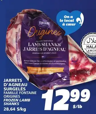 IGA ORIGINES FROZEN LAMB SHANKS offer